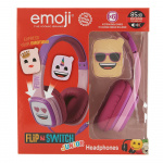Emoji Hörlur Flip\'N\'Switch Junior On-Ear Trådad Rosa 80dB
