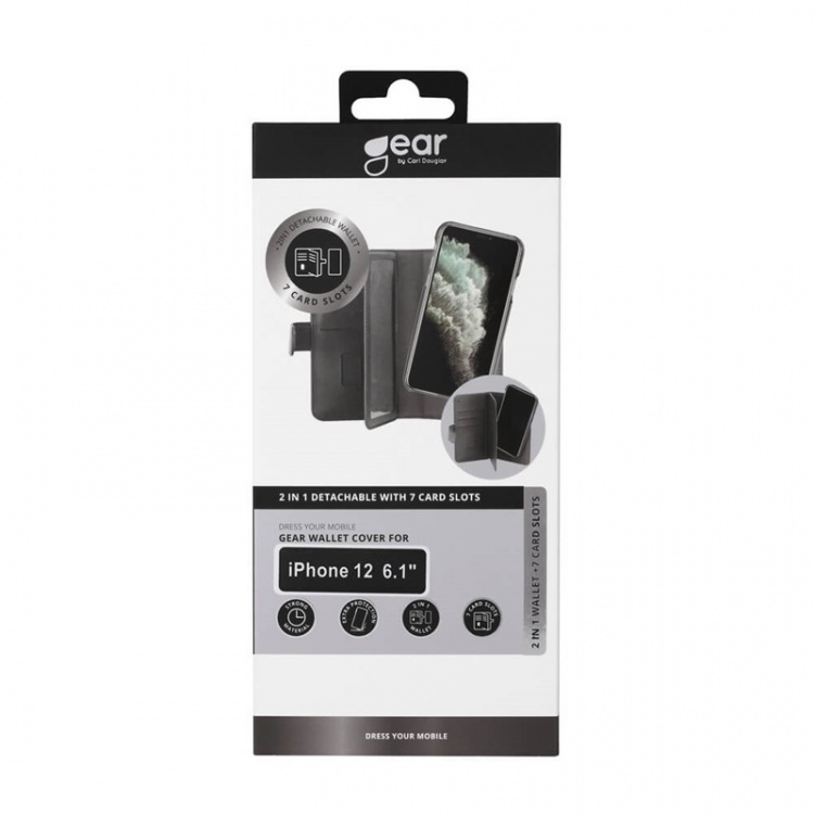 Gear Mobilfodral 2-i-1 7 Kortfack Svart - iPhone 12/12 Pro