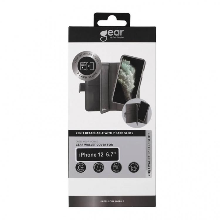 Gear Mobilfodral 2-i-1 7 Kortfack Svart - iPhone 12 Pro Max Gear Mobilfodral 2-i-1 7 Kortfack Svart - iPhone 12 Pro Max