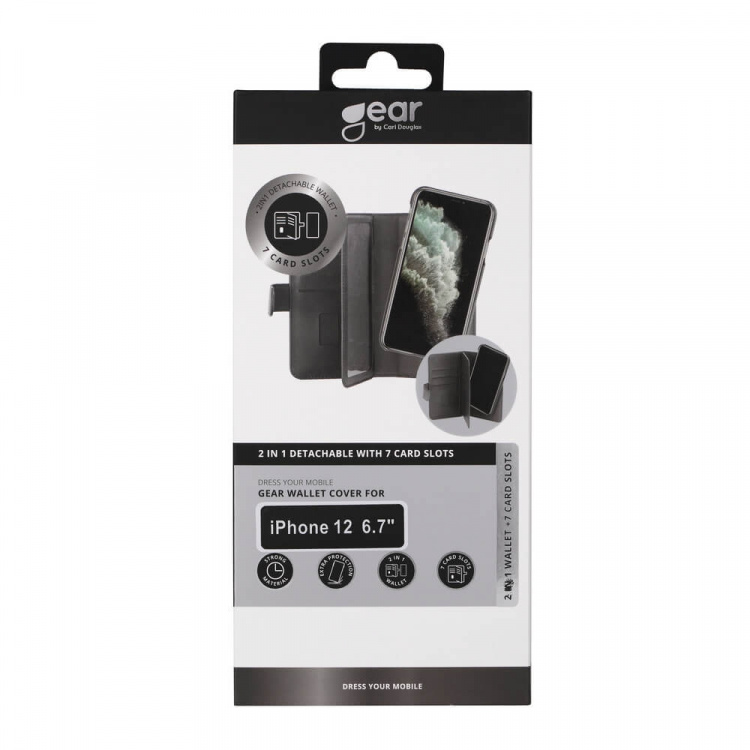 Gear Mobilfodral 2-i-1 7 Kortfack Svart - iPhone 12 Pro Max Gear Mobilfodral 2-i-1 7 Kortfack Svart - iPhone 12 Pro Max