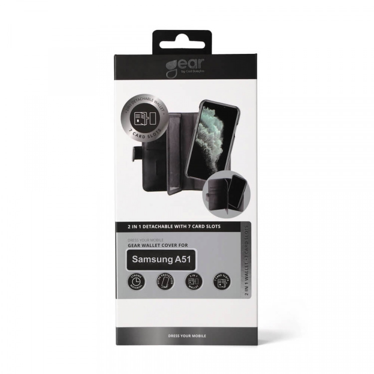 Gear Mobilfodral 2-i-1 7 Kortfack Svart - Samsung A51