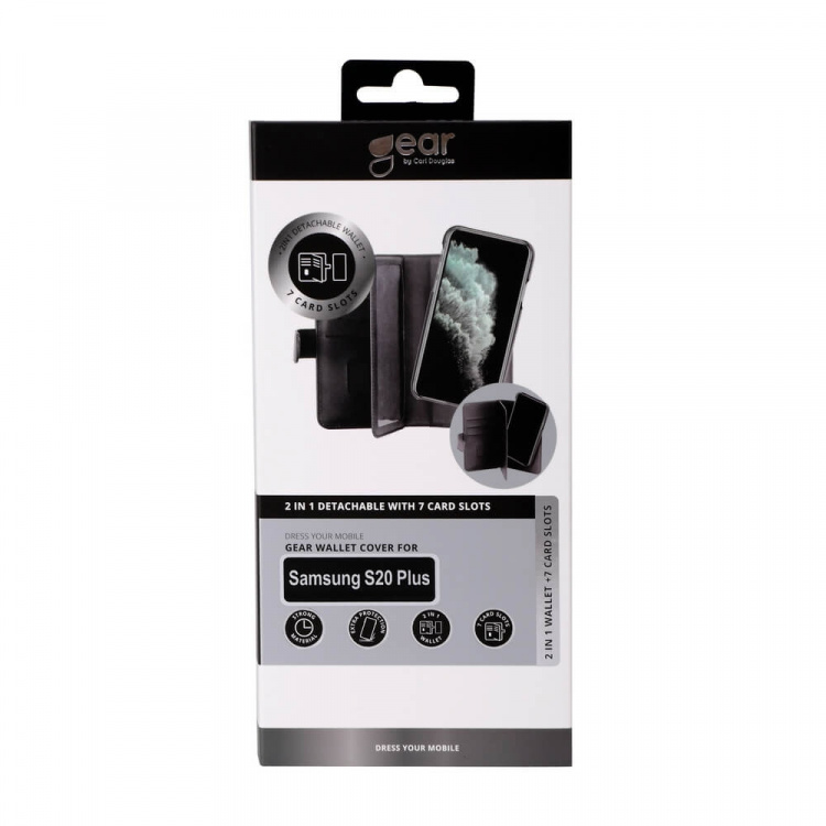 Gear Mobilfodral 2-i-1 7 Kortfack Svart - Samsung S20 Plus Gear Mobilfodral 2-i-1 7 Kortfack Svart - Samsung S20 Plus