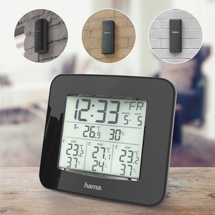 Hama Väderstation Ews-Trio 3X Sensor Svart Hama Väderstation Ews-Trio 3X Sensor Svart