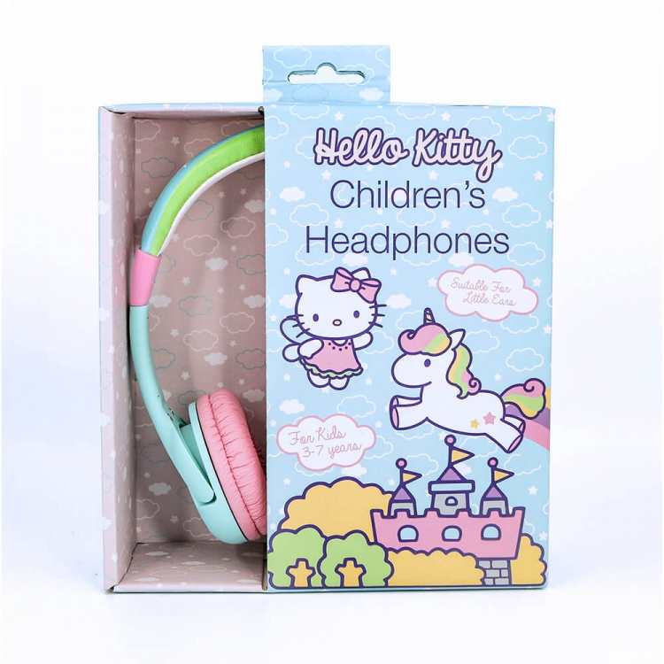 Hello Kitty Hörlur Junior On-Ear 85Db Grön/Rosa Enhörning
