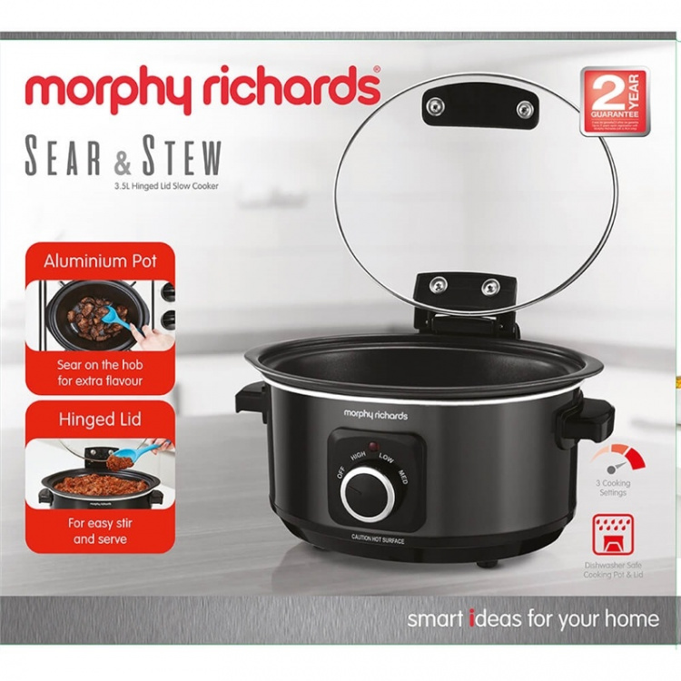 Morphy Richards Slow Cooker Sear And Stew 3,5L Fällbart Lock