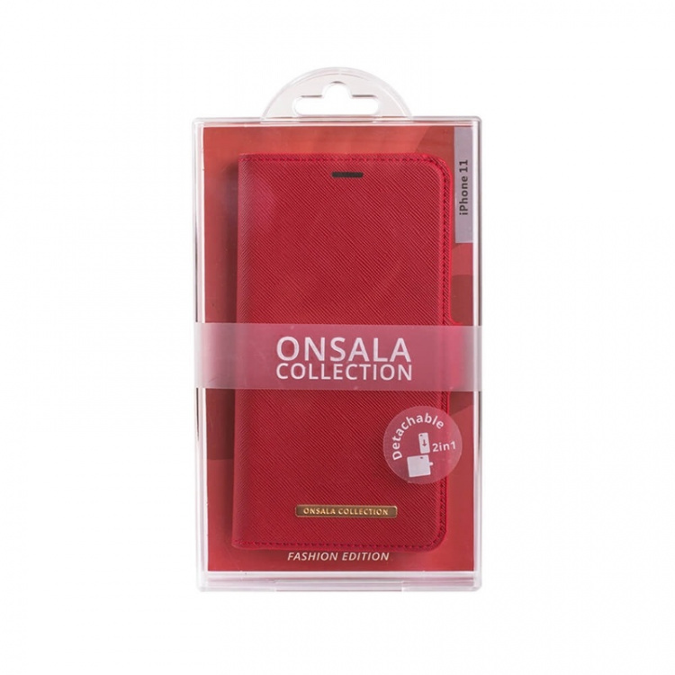 Onsala Mobilfodral Saffiano Red - iPhone 12 Mini