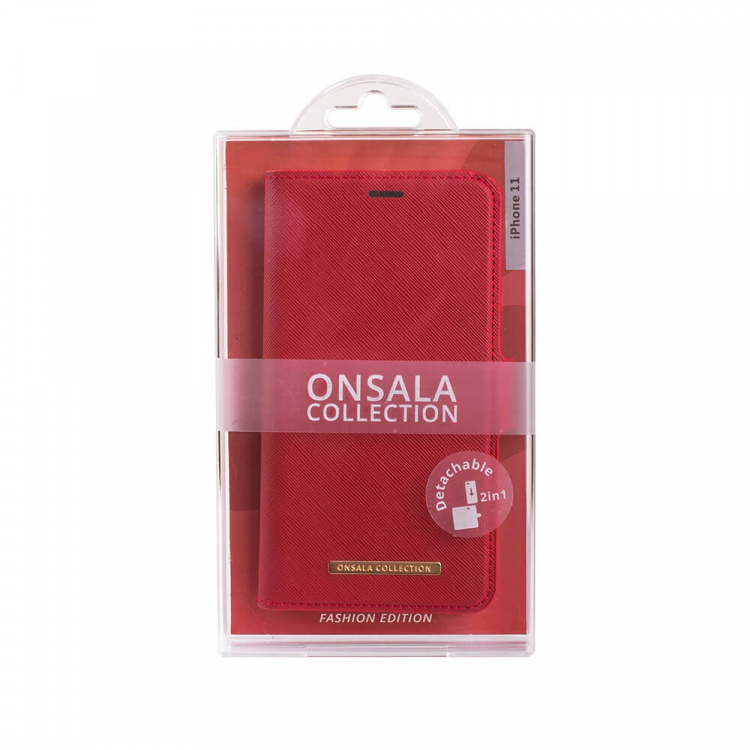 Onsala Mobilfodral Saffiano Red - iPhone 12 Mini