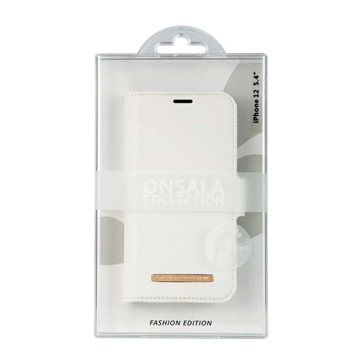 Onsala Mobilfodral Saffiano White - iPhone 12 Mini Onsala Mobilfodral Saffiano White - iPhone 12 Mini