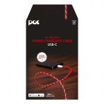 Pac Laddkabel Usb-C 1M Röd Led Belyst Kabel