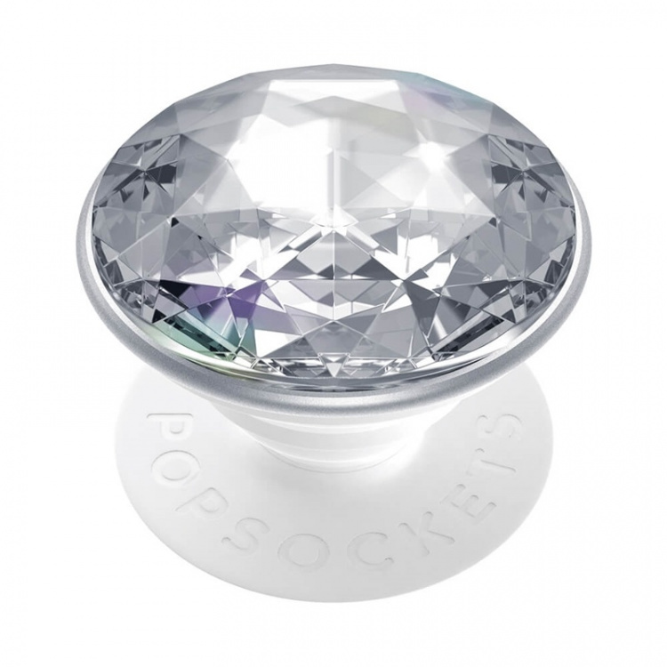 Popsockets Disco Crystal Silver Avtagbart Grip Med Ställfunktion Premium