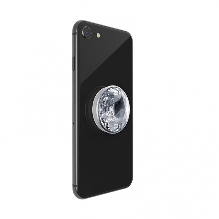 Popsockets Disco Crystal Silver Avtagbart Grip Med Ställfunktion Premium