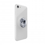 Popsockets Disco Crystal Silver Avtagbart Grip Med Ställfunktion Premium