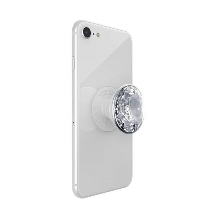 Popsockets Disco Crystal Silver Avtagbart Grip Med Ställfunktion Premium