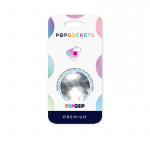 Popsockets Disco Crystal Silver Avtagbart Grip Med Ställfunktion Premium