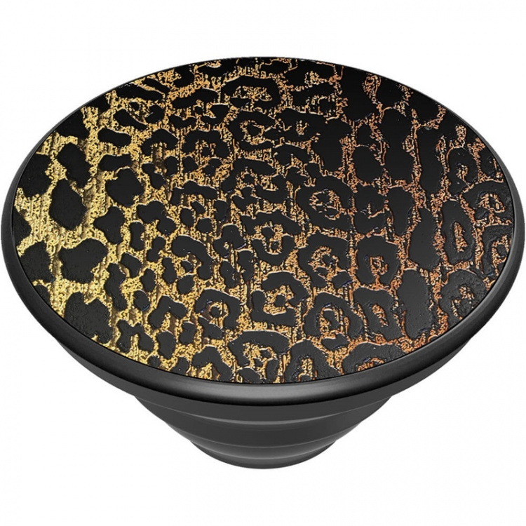 PopSockets Embossed Metal Leopard Avtagbart Grip med Ställfunktion LUXE