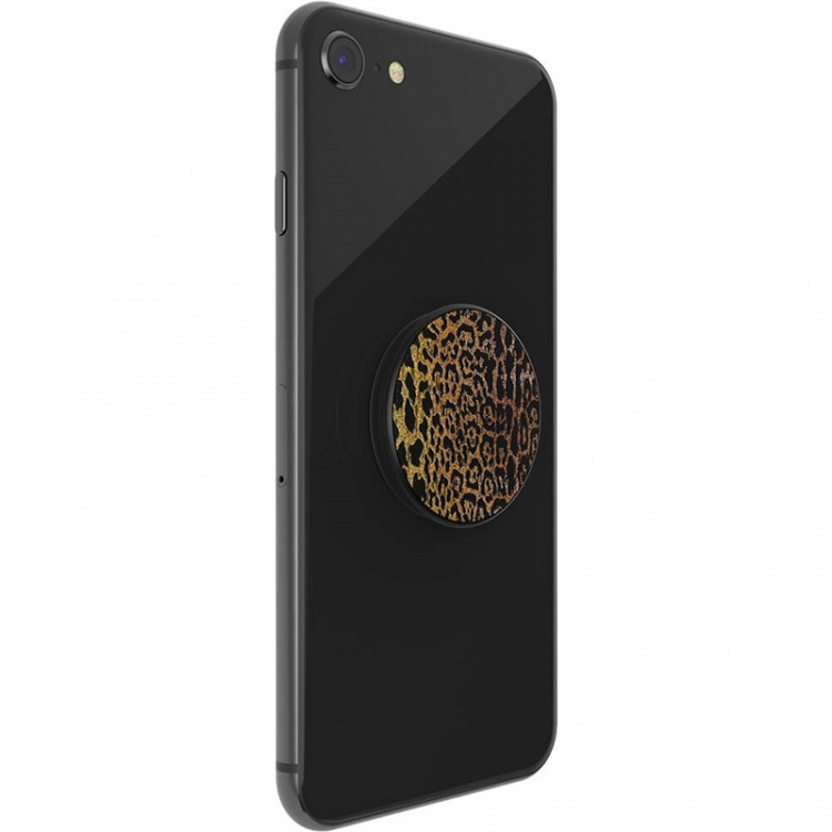 PopSockets Embossed Metal Leopard Avtagbart Grip med Ställfunktion LUXE