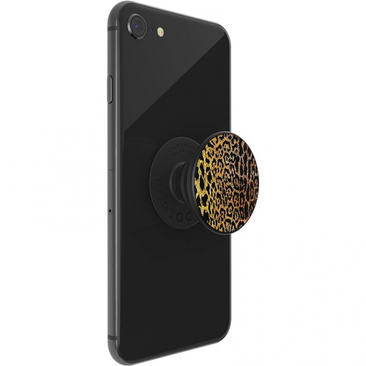 PopSockets Embossed Metal Leopard Avtagbart Grip med Ställfunktion LUXE