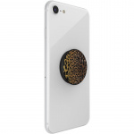 PopSockets Embossed Metal Leopard Avtagbart Grip med Ställfunktion LUXE