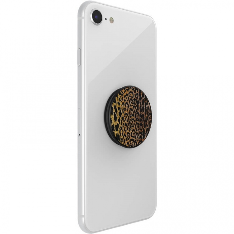 PopSockets Embossed Metal Leopard Avtagbart Grip med Ställfunktion LUXE