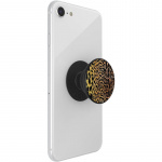 PopSockets Embossed Metal Leopard Avtagbart Grip med Ställfunktion LUXE