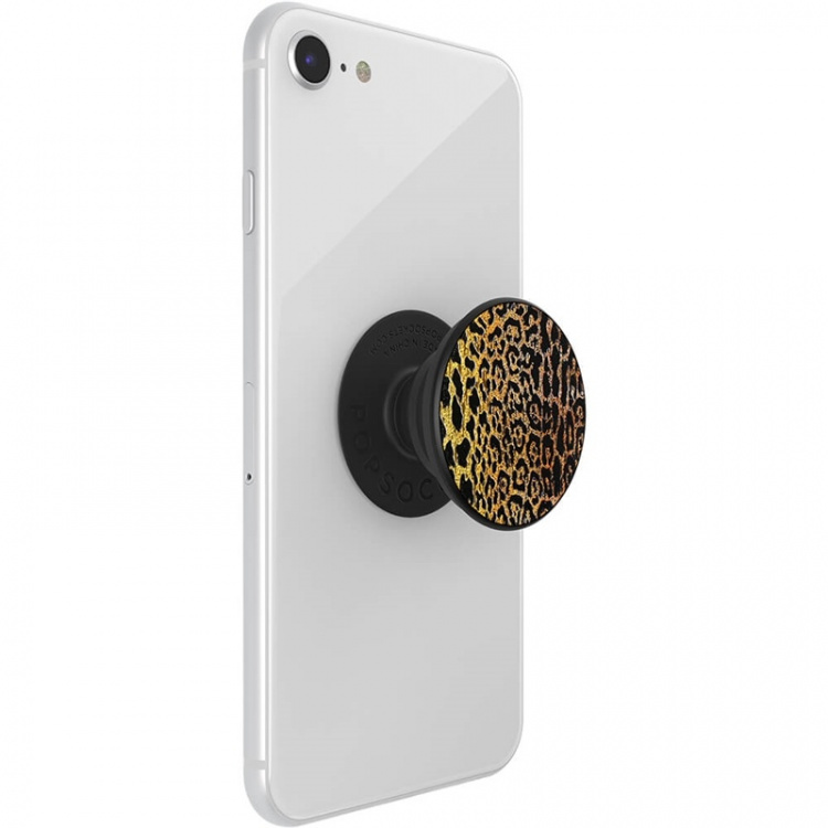 PopSockets Embossed Metal Leopard Avtagbart Grip med Ställfunktion LUXE