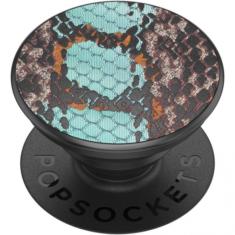 PopSockets Embossed Metal Water Snake Avtagbart Grip med Ställfunktion LUXE