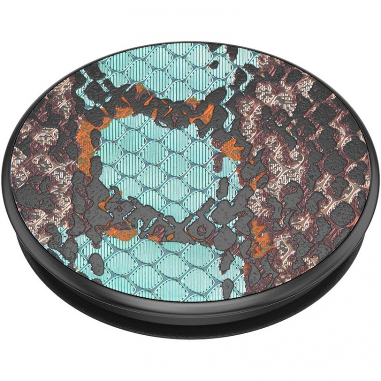 PopSockets Embossed Metal Water Snake Avtagbart Grip med Ställfunktion LUXE