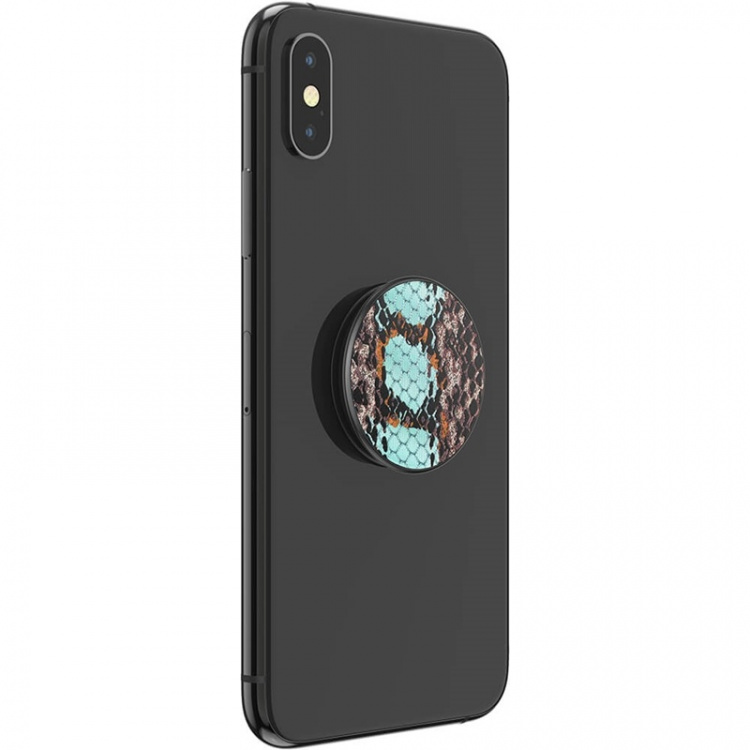 PopSockets Embossed Metal Water Snake Avtagbart Grip med Ställfunktion LUXE