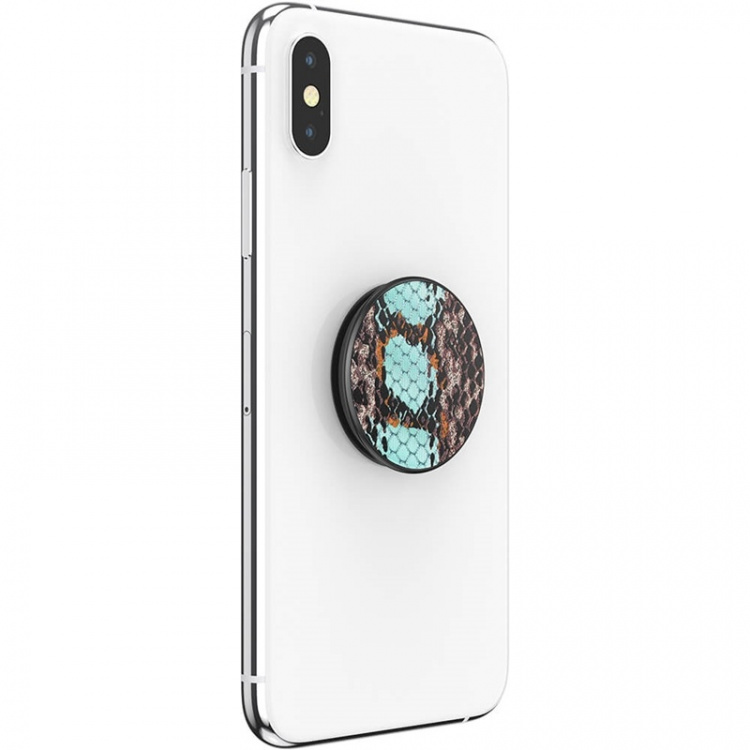 PopSockets Embossed Metal Water Snake Avtagbart Grip med Ställfunktion LUXE
