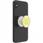 PopSockets Enamel Lemon Slice Yellow Avtagbart Grip med Ställfunktion Premium