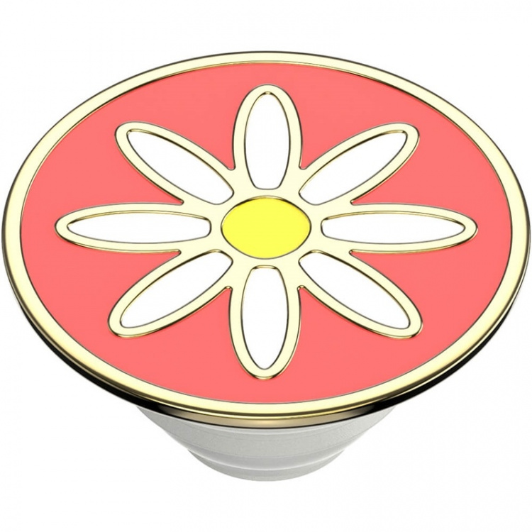 Popsockets Enamel Quaint Daisy Coral Avtagbart Grip Med Ställfunktion Premium