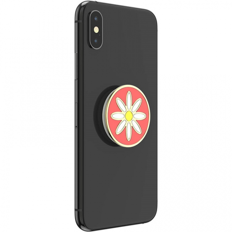 Popsockets Enamel Quaint Daisy Coral Avtagbart Grip Med Ställfunktion Premium