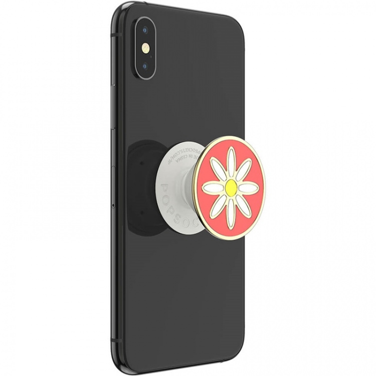 Popsockets Enamel Quaint Daisy Coral Avtagbart Grip Med Ställfunktion Premium