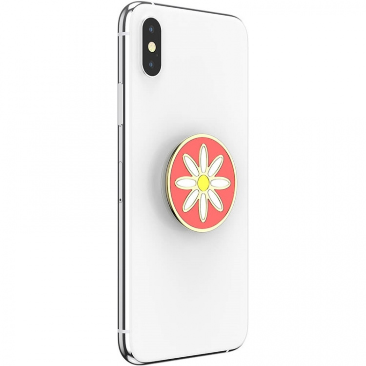 Popsockets Enamel Quaint Daisy Coral Avtagbart Grip Med Ställfunktion Premium
