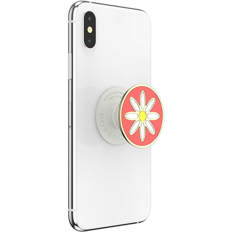 Popsockets Enamel Quaint Daisy Coral Avtagbart Grip Med Ställfunktion Premium