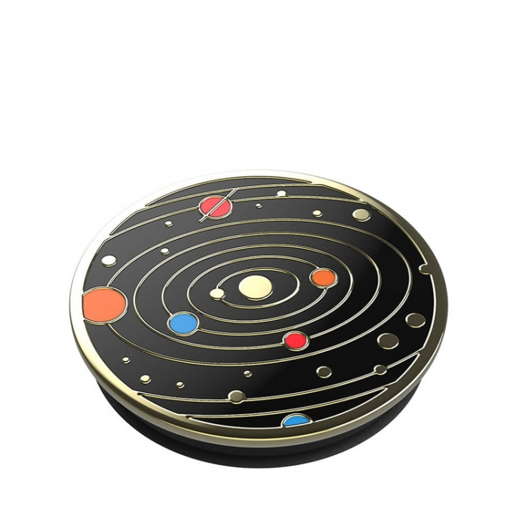 PopSockets Enamel Solar flare Black Avtagbart Grip med Ställfunktion Premium