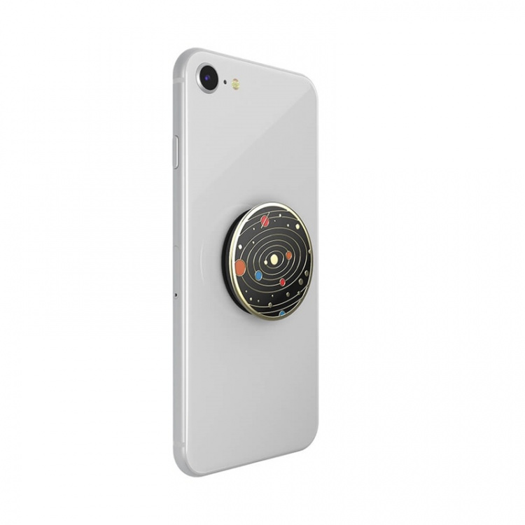 PopSockets Enamel Solar flare Black Avtagbart Grip med Ställfunktion Premium