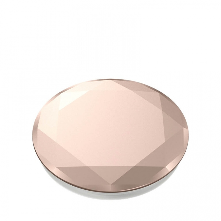 Popsockets Metallic Diamond Rose Gold Avtagbart Grip Med Ställfunktion Premium