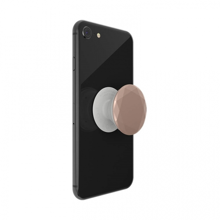Popsockets Metallic Diamond Rose Gold Avtagbart Grip Med Ställfunktion Premium