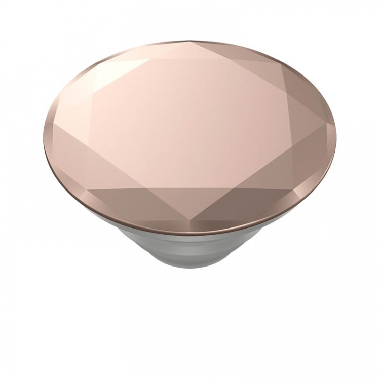 Popsockets Metallic Diamond Rose Gold Avtagbart Grip Med Ställfunktion Premium
