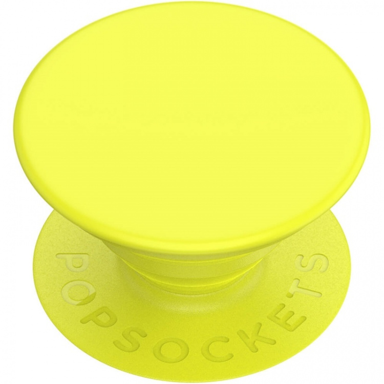 PopSockets Neon Jolt Yellow Avtagbart Grip med Ställfunktion PopSockets Neon Jolt Yellow Avtagbart Grip med Ställfunktion