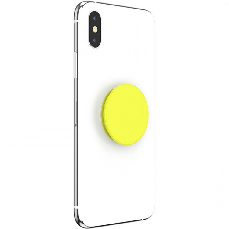 PopSockets Neon Jolt Yellow Avtagbart Grip med Ställfunktion PopSockets Neon Jolt Yellow Avtagbart Grip med Ställfunktion