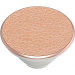 PopSockets Pebbled Vegan Leather Rose Gold Avtagbart Grip med Ställfunktion Premium