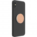 PopSockets Pebbled Vegan Leather Rose Gold Avtagbart Grip med Ställfunktion Premium