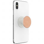 PopSockets Pebbled Vegan Leather Rose Gold Avtagbart Grip med Ställfunktion Premium