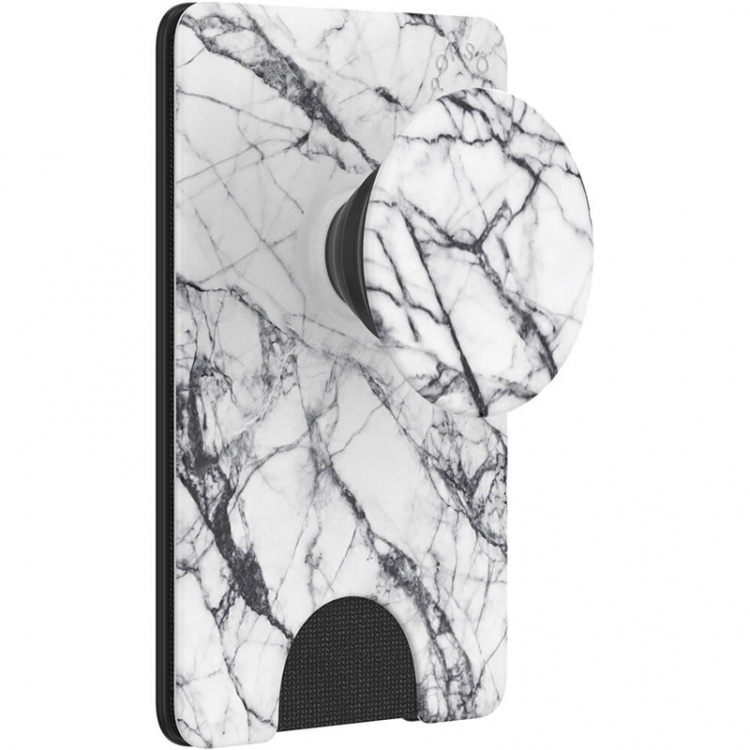 PopSockets Wallet Dove White Marble Avtagbar Mobil Plånbok PopWallet+