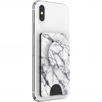 PopSockets Wallet Dove White Marble Avtagbar Mobil Plånbok PopWallet+