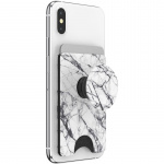 PopSockets Wallet Dove White Marble Avtagbar Mobil Plånbok PopWallet+