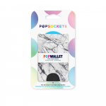PopSockets Wallet Dove White Marble Avtagbar Mobil Plånbok PopWallet+