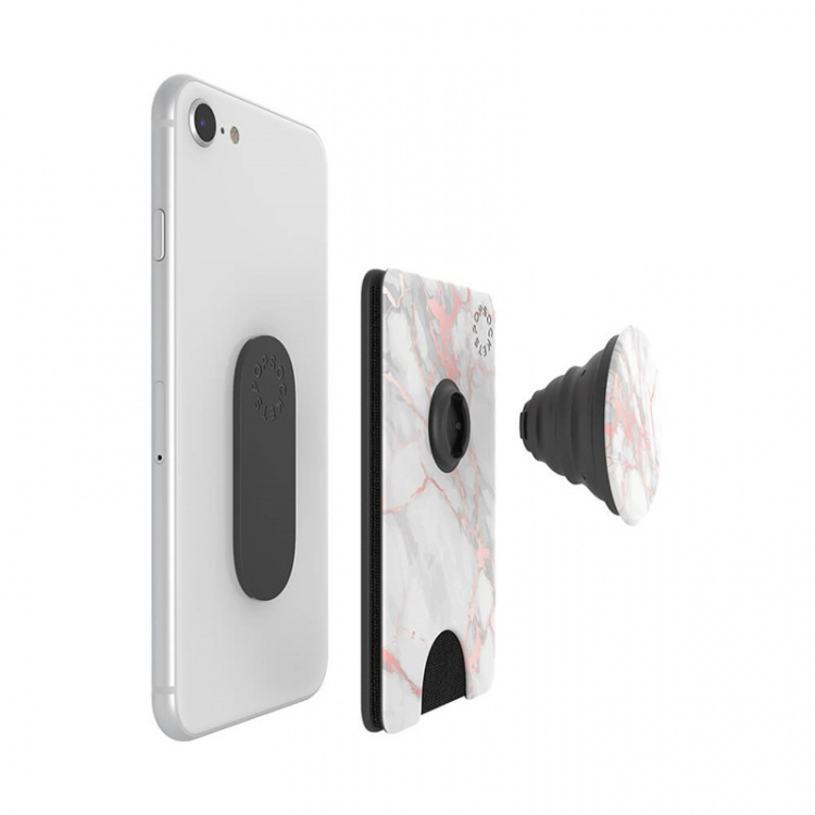 Popsockets Wallet Rose Gold Lutz Marble Avtagbar Mobil Plånbok Popwallet+
